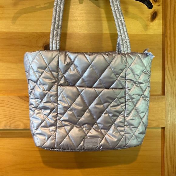 Vera Bradley Silver Quilted Tote - Picture 1 of 4